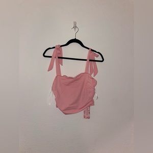 Pink Cotton Crop Top